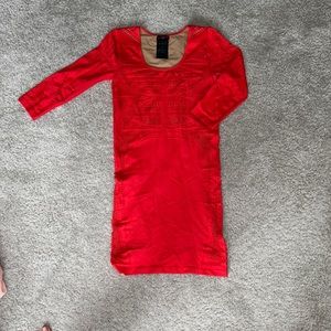 GUESS red patterned dress